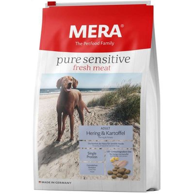 Mera Dog Pure Sensitive Fresh meat Hering and Kartoffel - Сухий беззерновий корм з оселедцем та картоплею для дорослих собак 057350 фото
