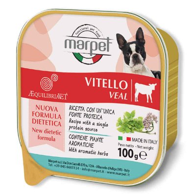 Marpet AequilibriaVET All Breeds Veal - Консервированный корм с телятиной для взрослых собак различных пород CH15/100 фото