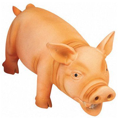 Flamingo Игрушка для собак Swine Orange - поросенок реалистично хрюкающий (латекс) 504214 фото