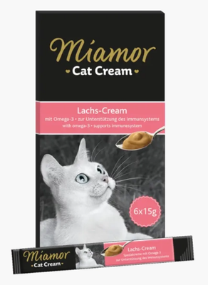 Miamor Cat Snack Lachs Cream - Ласощі кремові для зміцнення імунної системи котів Mi_Lachs фото