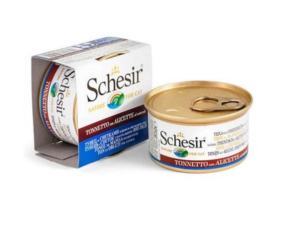Schesir Tuna, Whitebait & Rice - Консервированный корм с мясом тунца, анчоусами и рисом для взрослых котов 750525 фото
