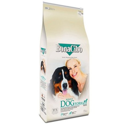 BonaCibo Adult Dog Form - Сухий корм з м'ясом курки, анчоусами і рисом для дорослих собак із зайвою вагою і для собак, що старіють BC406182 фото