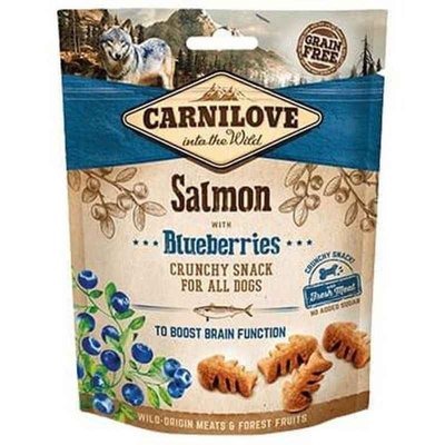 Carnilove Dog Crunchy Snack Salmon with Blueberries - Лакомство с лососем и черникой для собак всех пород 100408/8851 фото