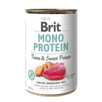 Brit Mono Protein Tuna & Sweet Potato - Консервы для собак с тунцом и сладким картофелем 100836/100055/9742 фото