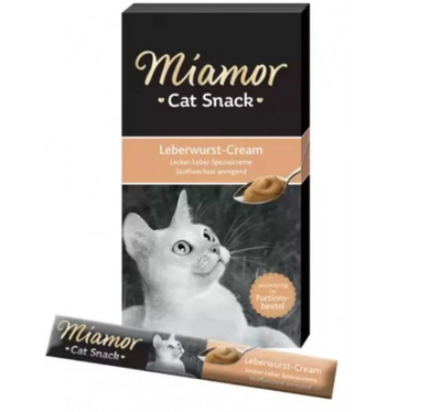 Miamor Cat Snack Leberwurst Cream - Ласощі кремові для поліпшення травлення у котів Mi_Leber фото