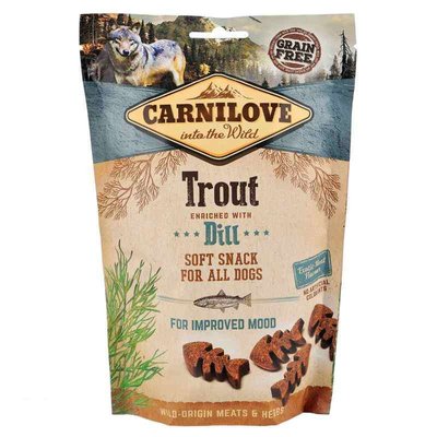 Carnilove Dog Crunchy Snack Trout with Dill - Ласощі з фореллю і кропом для поліпшення настрою дорослих собак всіх порід 111372/8912 фото